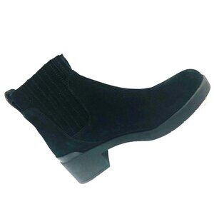 Abeo‎ Womens 10M Black Suede Ankle Boot Booties Goth Grunge Witchy Minimalist